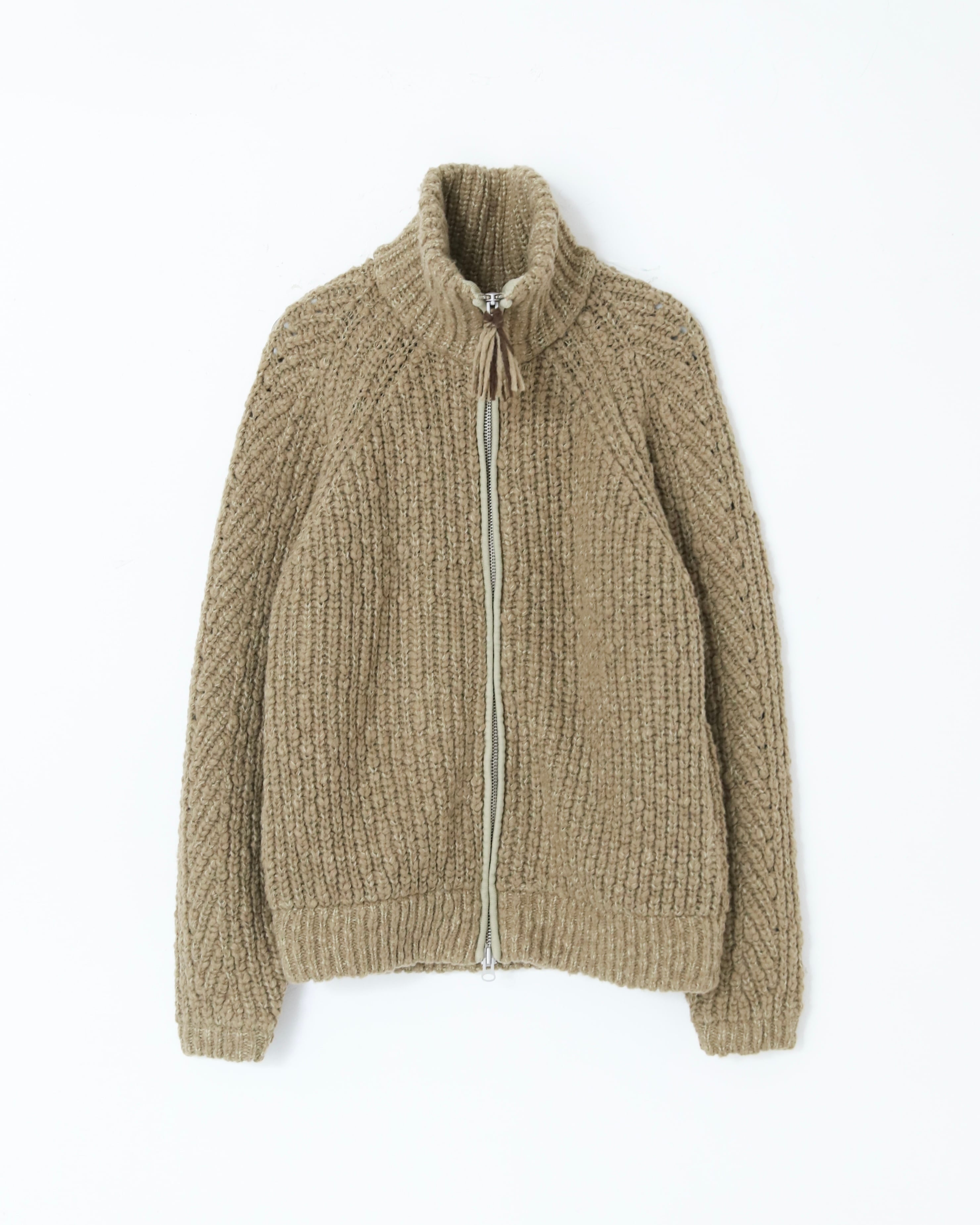 【ECO SAMPLE】Fringed Knit Wool Jacket/フリンジニットウールジャケット