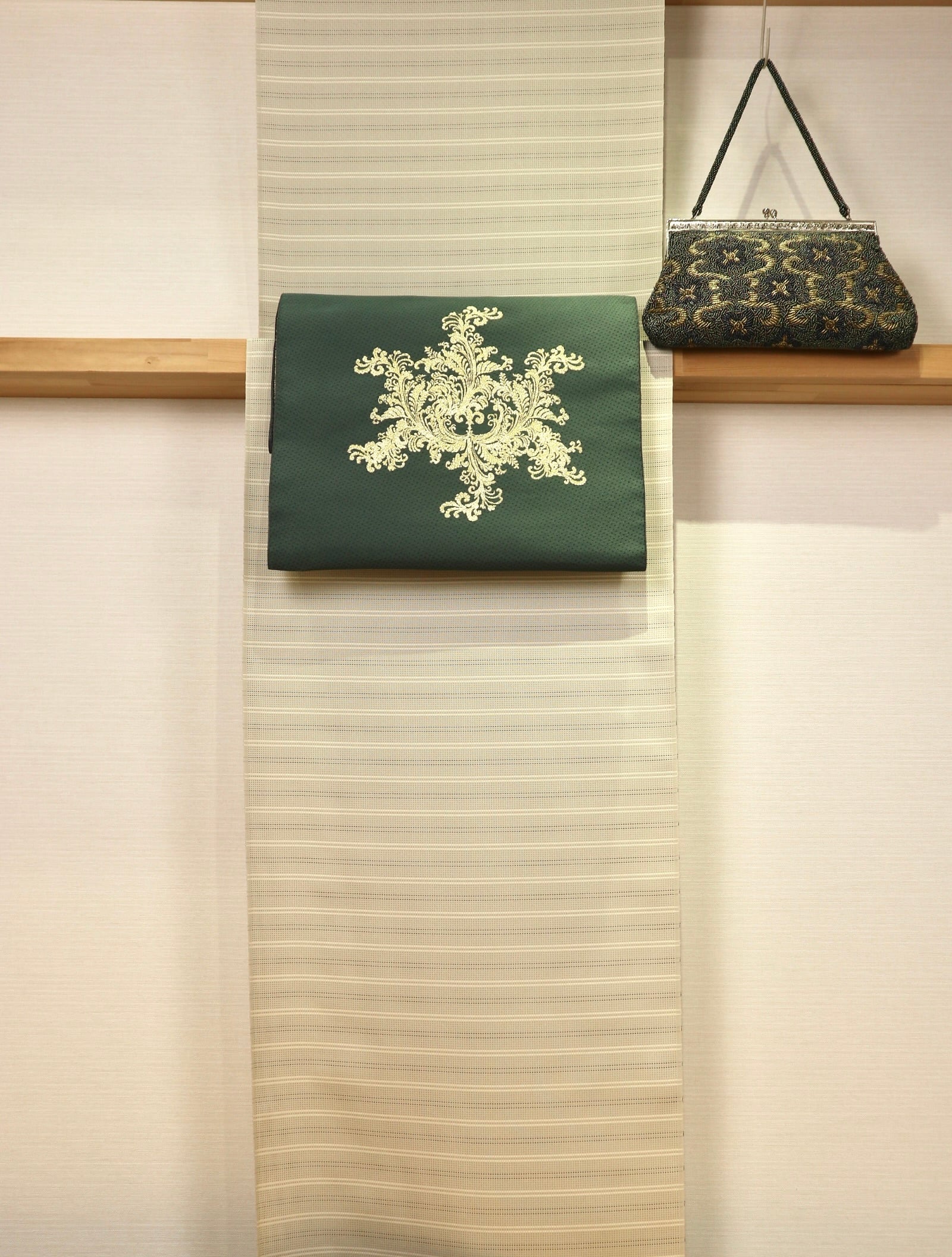 2026お年玉セット②　丹後お召と九寸名古屋帯　お仕立て代別