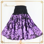 フラダンス 衣装 パウスカート ブラック系 パープル系 ツーカラー シングル シンプル きれい 上品 大人っぽい 華やか 鮮やか かわいい 黒 紫 ダンス衣装 ハワイアンダンス レディース ハワイアン アロハ ハワイアンプリント フラ ダンス レッスン 練習