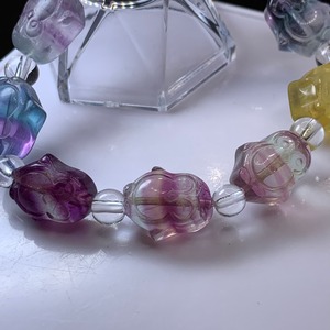 2.カラフルペンギン☆フローライト ブレスレット