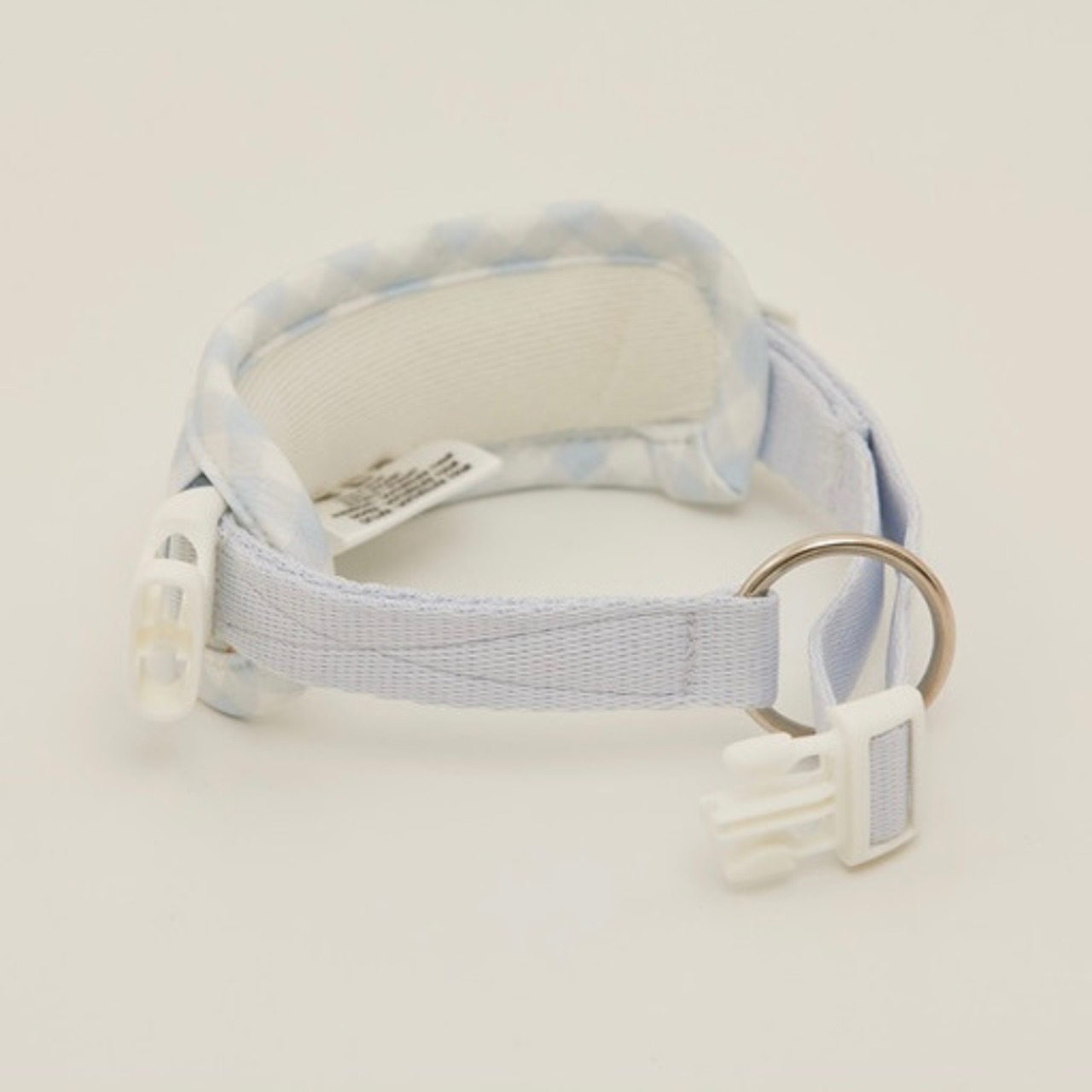 【予約】[ thesallyslaw ] Bailey cushioning collar｜Powder Blue Check - 3
