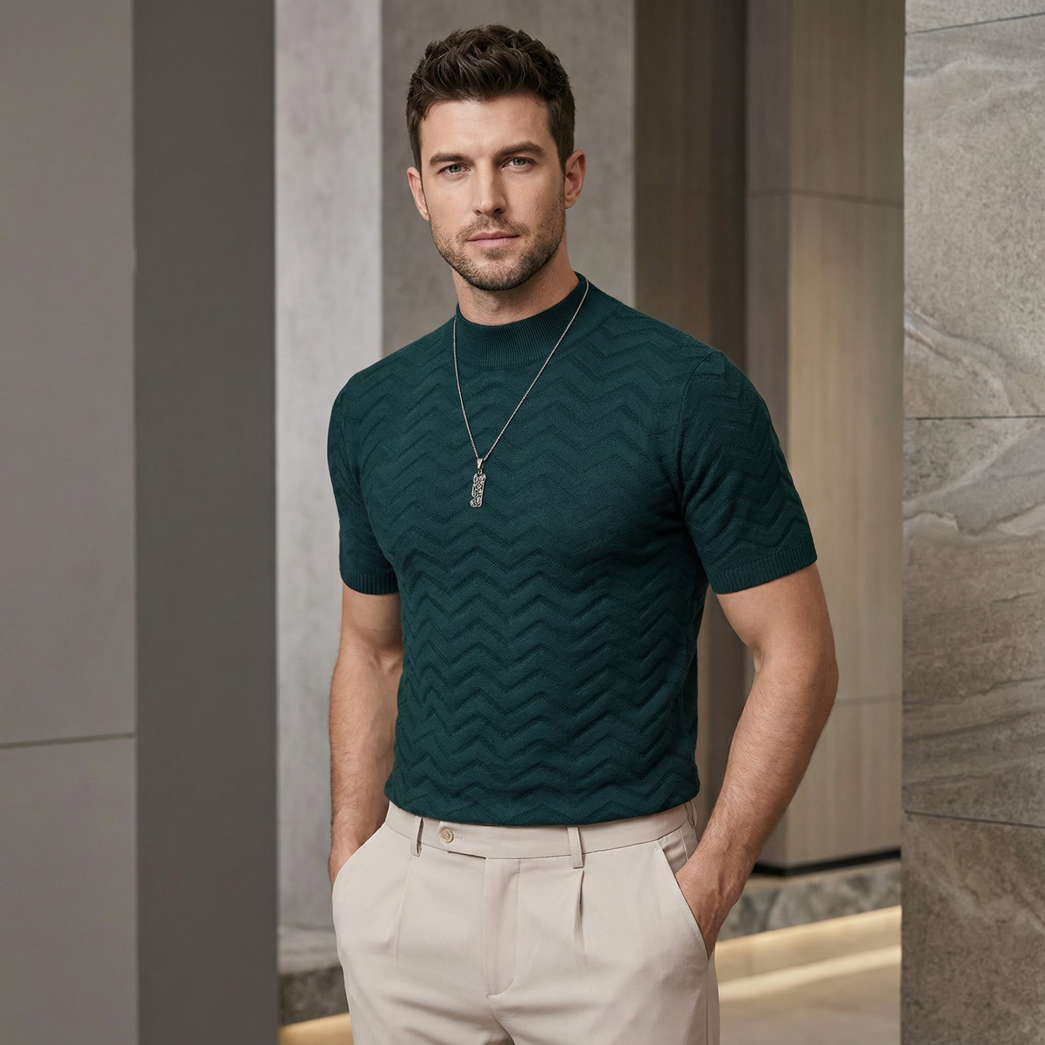 プレミアムテクスチャーニット(4color) M0971