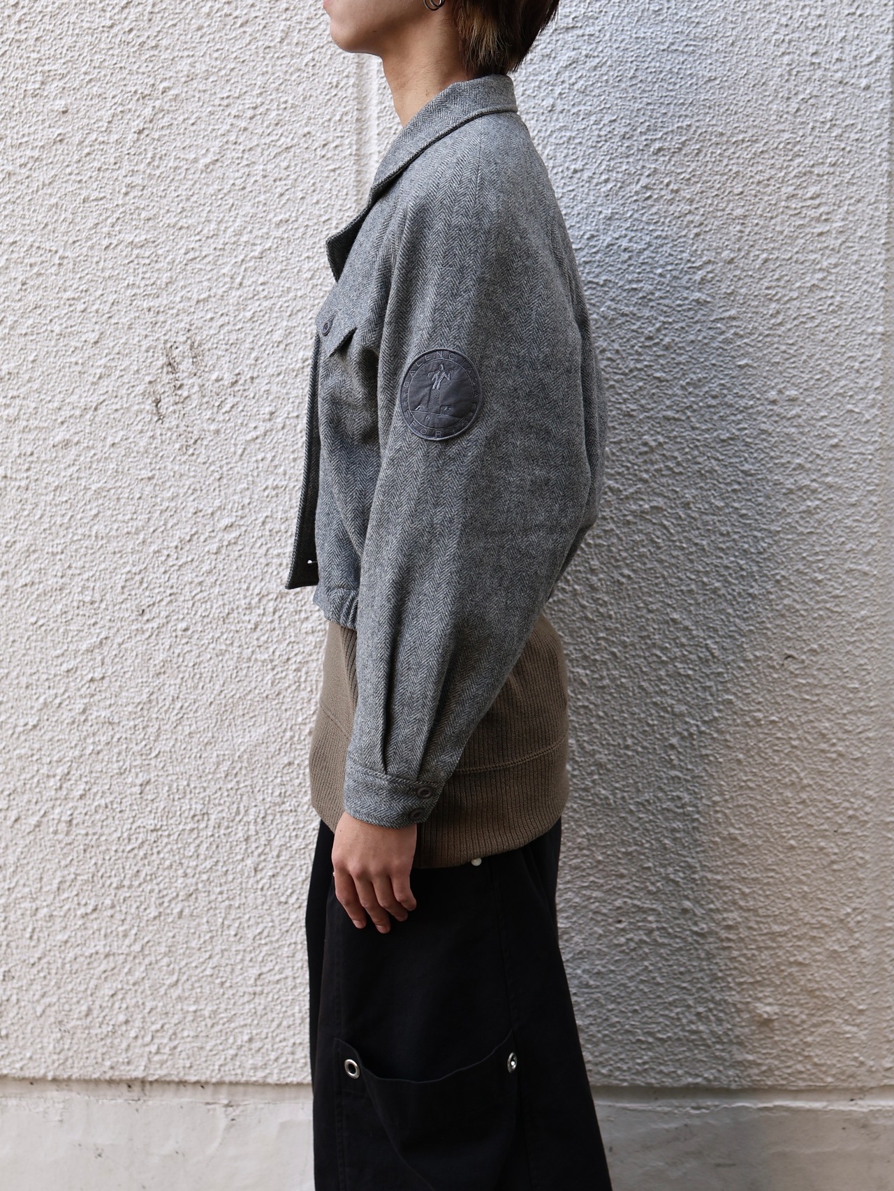 【balenciaga sports】cropped button blouson