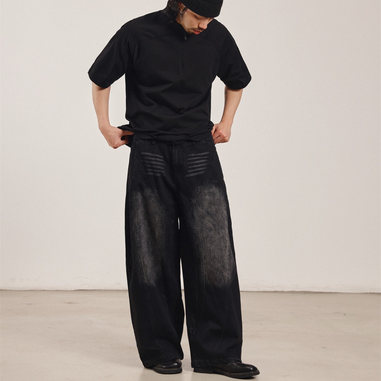 アークフロー・ワイドデニムパンツ N3602 - 17