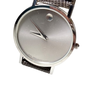 MOVADO silver dial quartz watch “Museum”