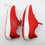 UNDER ARMOUR スニーカー 26cm レッド系 COMFORT DELUXE SYSTEM アンダーアーマー 赤 白 黒 シューズ 紐 スポーツ 運動 ランニング ジョギング 軽い 走る 鮮やか ホワイト系 ブラック系