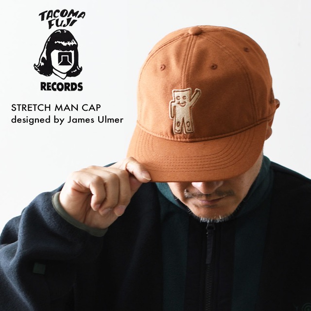 TACOMA FUJI RECORDS [タコマフジレコード] STRETCH MAN CAP designed by James Ulmer [TCM26-011] ロゴキャップ・ベースボールキャップ・刺繍・CINNAMON・MEN'S / LADY'S [2026AW]