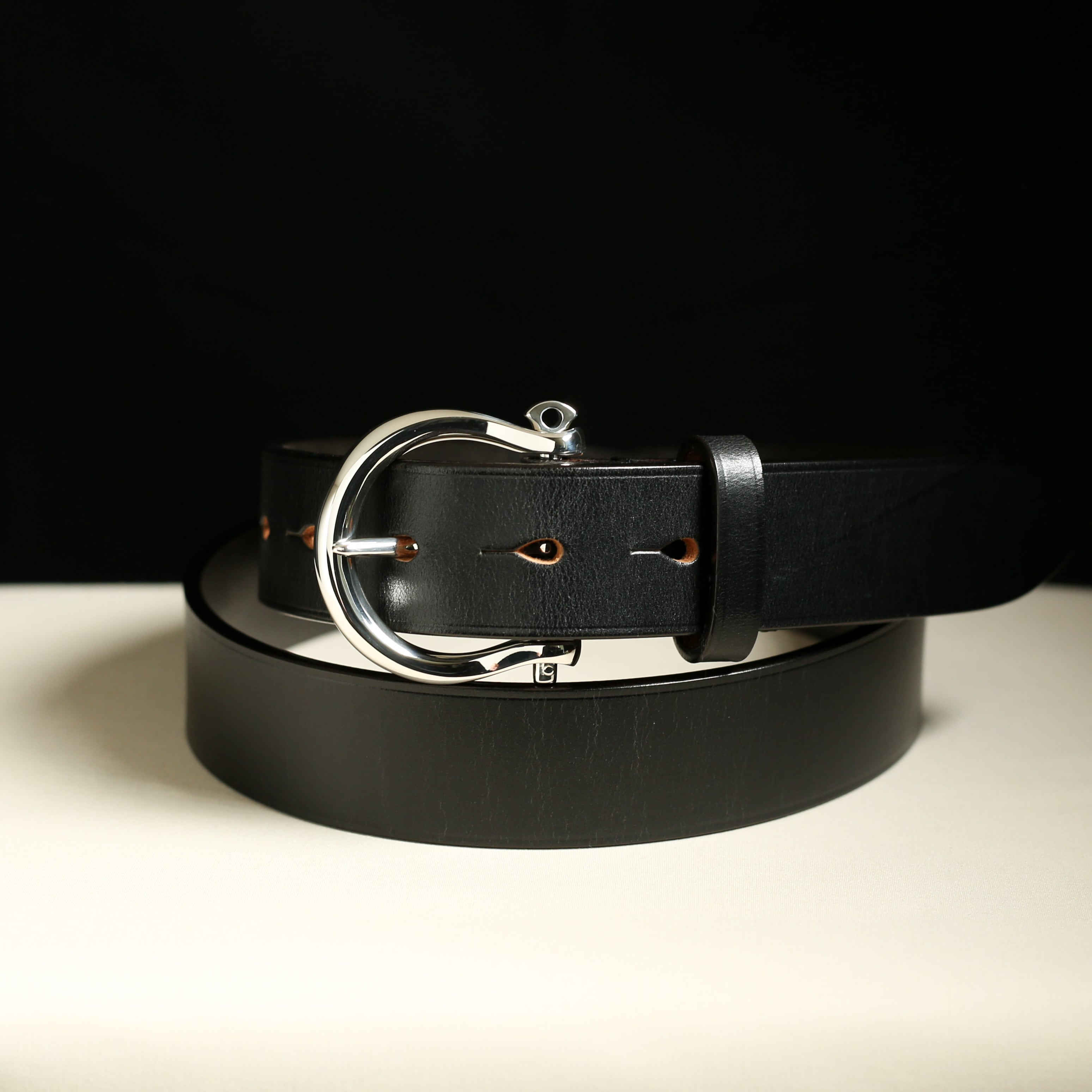 STERLING SILVER】 SHACKLE BUCKLE 30 BELT | LONESOME．