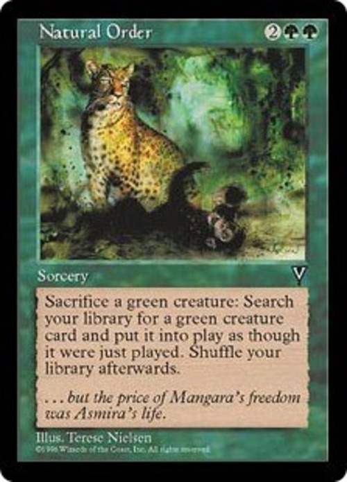 ※プレイ用　MTG　《自然の秩序/Natural Order(VIS)》　英語