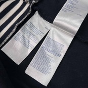 TOMMY HILFIGER トミーヒルフィガー DENIM マリンボーダー 長袖 ワンピース サイズ S /ホワイト×ネイビー