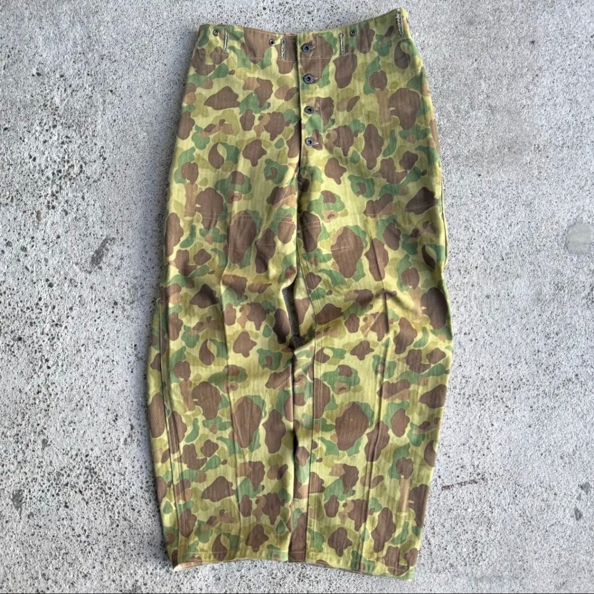 1st Type!!】40's U.S.M.C P-44 Duck Hunter Camo HBT Pants 