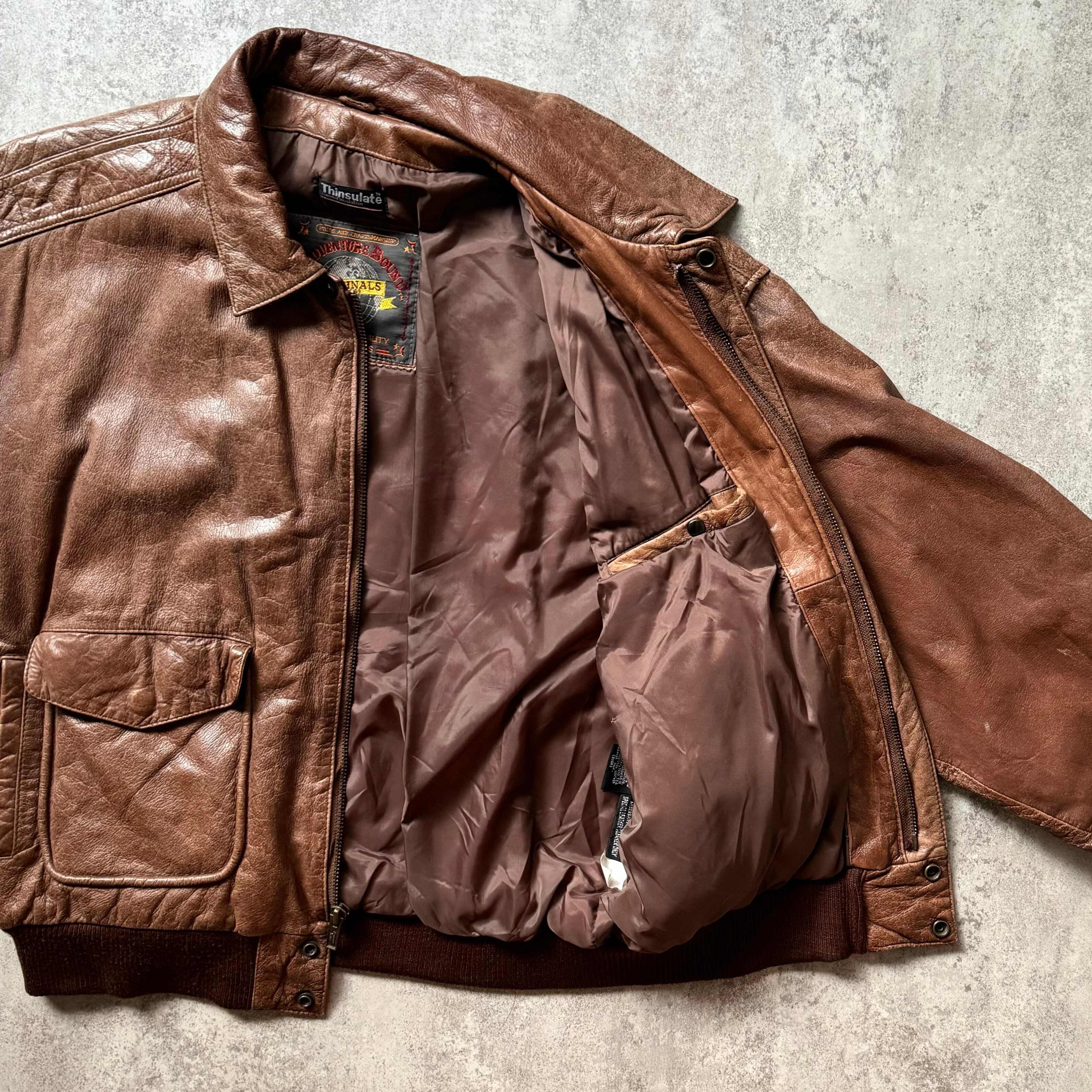 ADVENTURE BOND 80’s A-2 レザーフライトジャケット6AS3 ADVENTURE BOND 80's A-2 レザーフライトジャケット6AS3