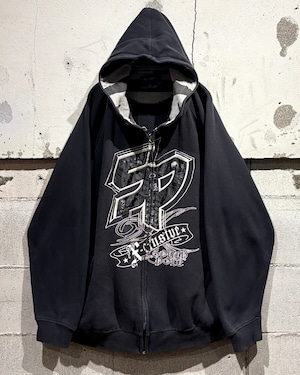 【Caka otto】“SOUTH POLE” Gothic Design Vintage Loose Zip Up Hoodie