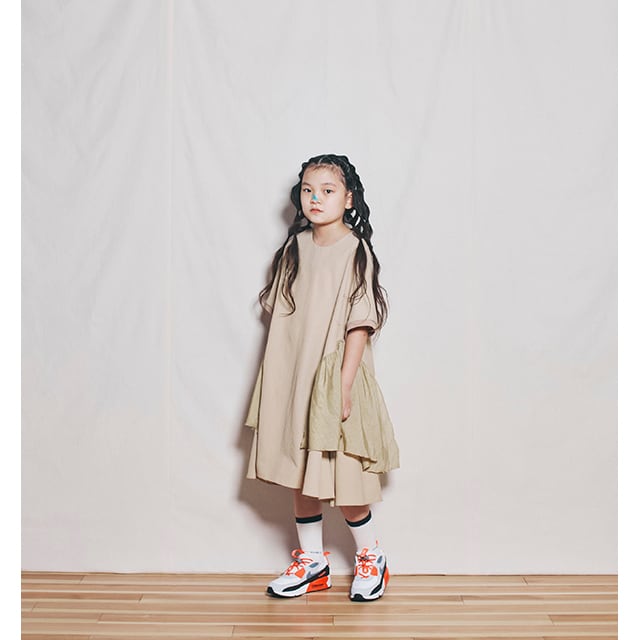 Nunuforme 14 Nf17 422 154 サイドフリルワンピース 95 145 Whitewhippet