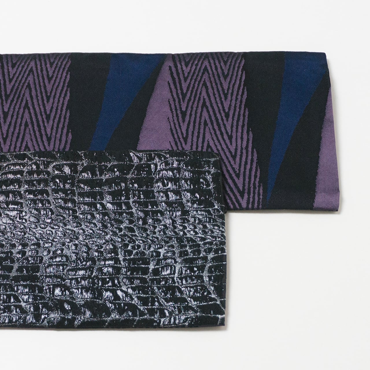 RumiRock半幅帯 「艶クロコ」ブラック [E620] | Rumi Rock Store