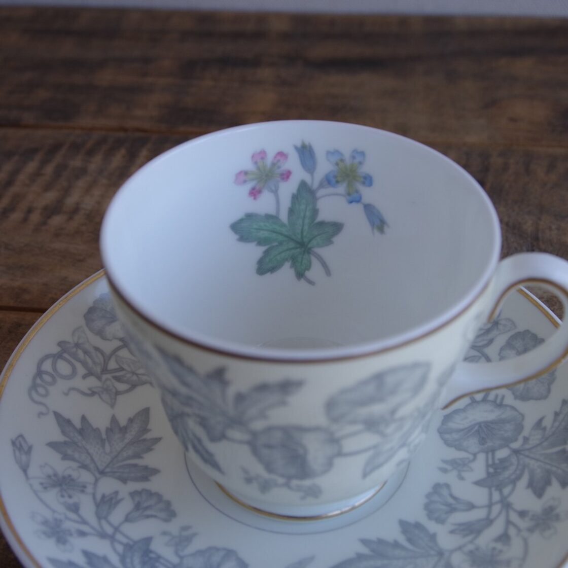 ウェッジウッド ワイルドフラワー イエロー 黄色 昼顔 花柄 コーヒー 