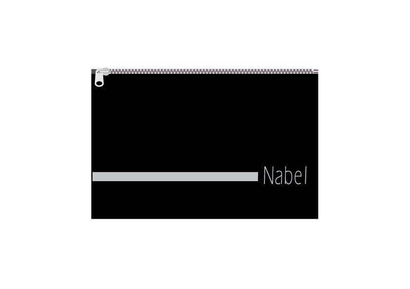Nabel×hiros23コラボ ハートバックルベルト：ロングブラック×シルバー