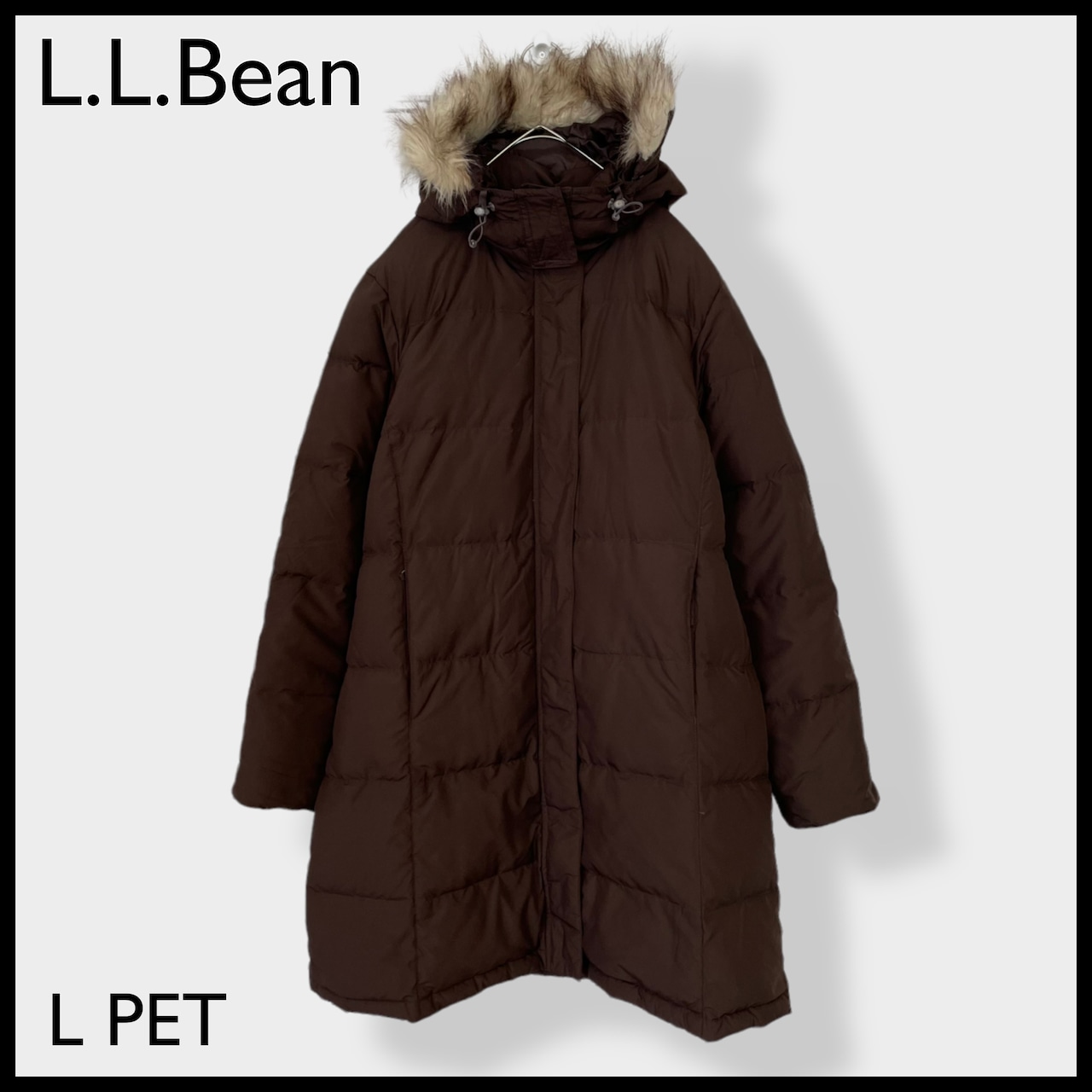 【L.L.Bean】ダウンジャケット ロングダウン ダウンコート 650フィルパワー アウター 冬物 LARGE レディース エルエルビーン US古着