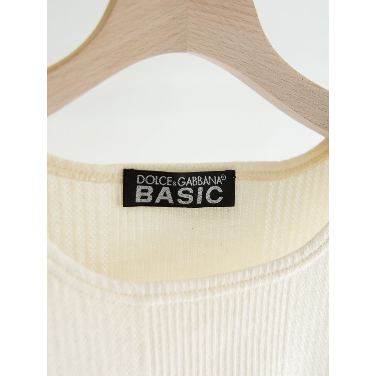 【DOLCE & GABBANA BASIC】Made in Italy cotton-nylon sleeveless pullover（ドルチェアンドガッバーナ イタリア製 コットンナイロンノースリーブトップス）2a