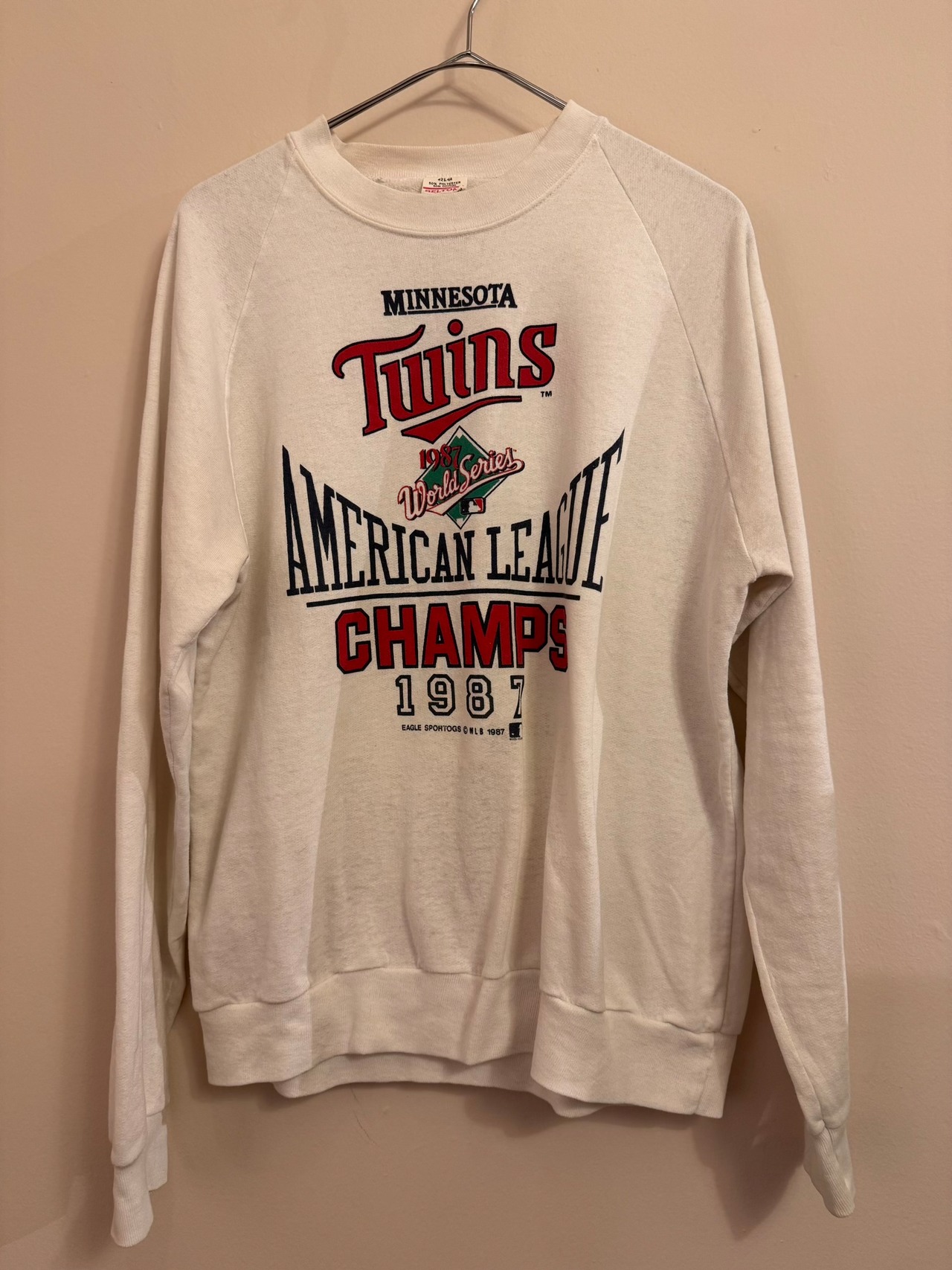 【80's USA製】BELTON Minnesota Twins 1987 ワールドシリーズ チャンピオン スウェット