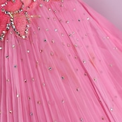 社交ダンス 衣装スタンダードドレス ワンピース ドレス スタンダード ファー プリーツ レース デモ 競技 ダンス パーティ 発表会 ピンク ピンク系 ゴージャス スカート ボリューム ショーウェア ダンスコスチューム フェミニン 競技用ドレス 上品 エレガント