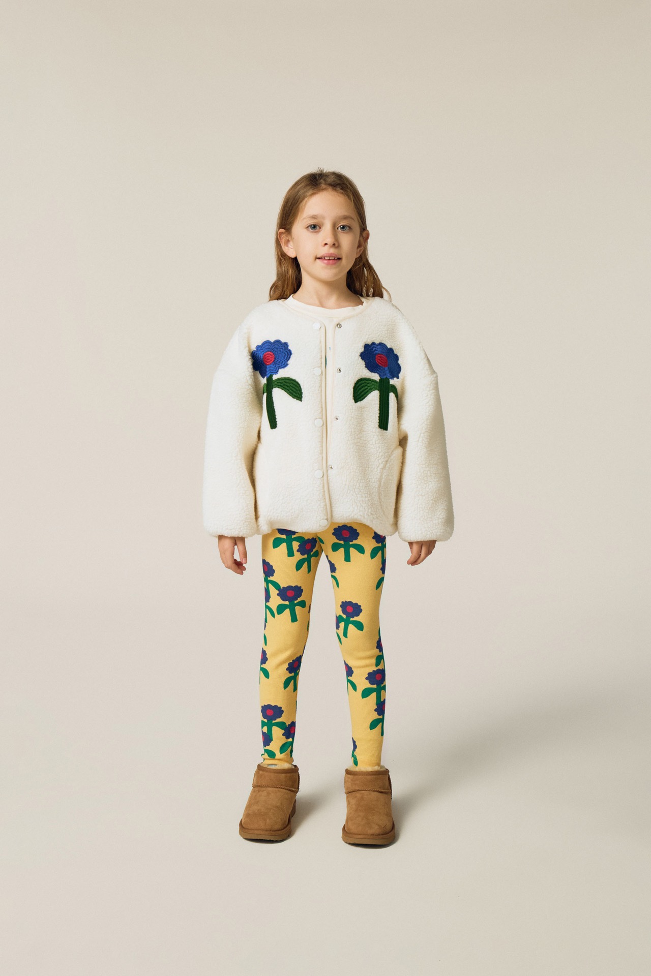 the campamento/Blue Daisies Leggings