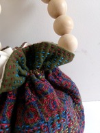 “ASTER” Hand quilt draws bag | ハンドキルトバッグ