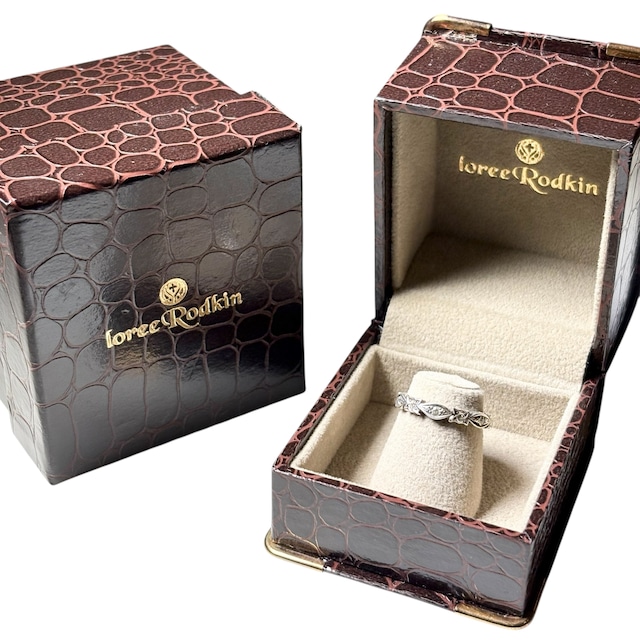 LOREE RODKIN silver “Tiny Antique Renaissance Band” ring