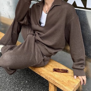 コーヒーカラースウェットパンツ（別売りでセットアップのトップスあり）　0858