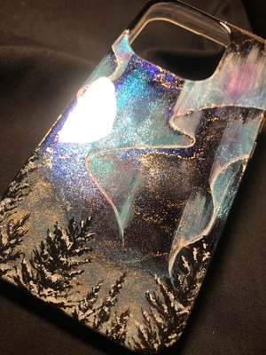 【iPhoneケース】オーロラナイト