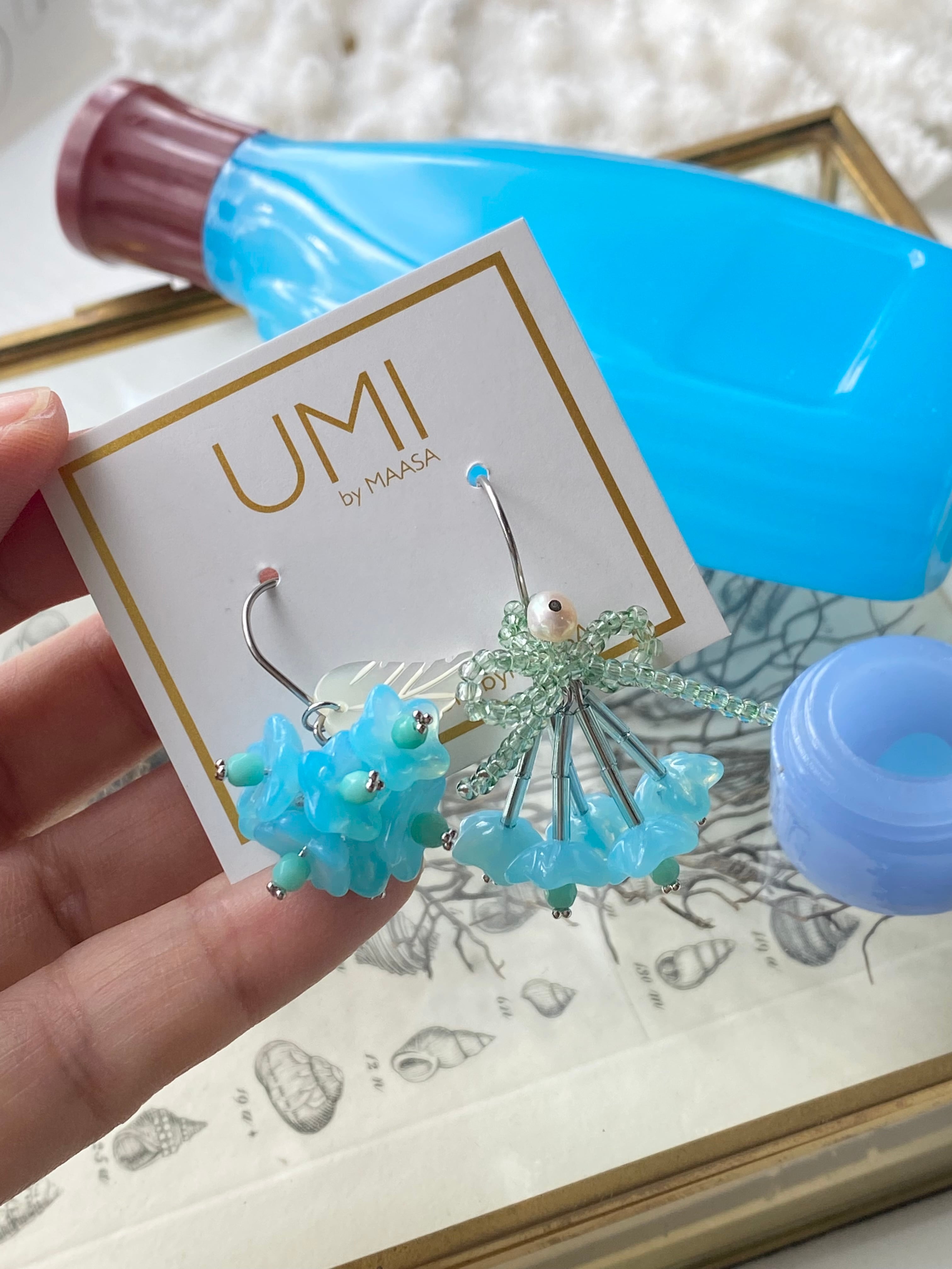 ミニシャコクラゲ ピアス（シルバーカラー） | UMIbyMAASA