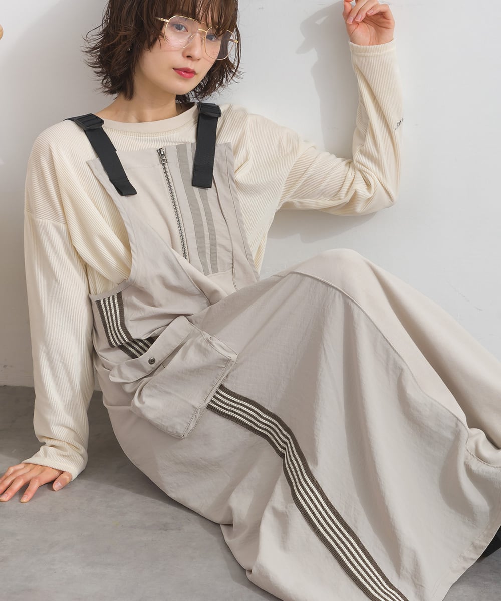 シルケットツイルトラックジャンパースカート K52076 【restock