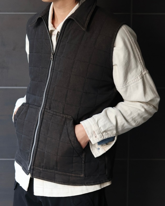 Quilted zip vest