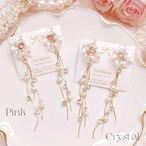 《 pearl flower bijou × jewelry tassel 》パールフラワービジュー ジュエリータッセル  ピアス/イヤリング
