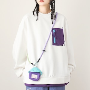 Zipper Pocket Oversized Sweat [2199]