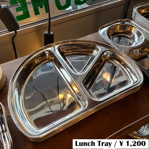 India Stainless Steel Lunch Tray Semicircle, Semicircular Divided Stainless Steel Lunch Plate, Outdoor Single Plate　