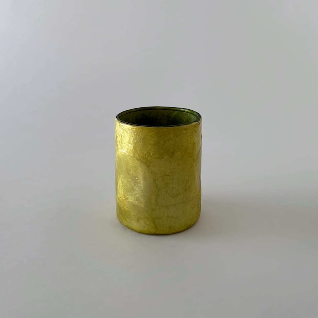 ティーライト ボーティブ キャンドルホルダー フラワーベース バンブー オリーブグリーン / Votive Candleholder / Vase Bamboo Olive Green