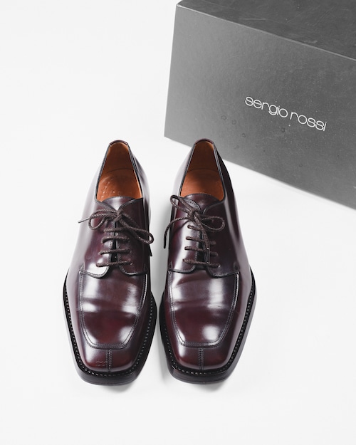 [Late 90’s-Early 00’s] “sergio rossi” Appaloosa Leather U-Tip Shoes (Made in Italy)