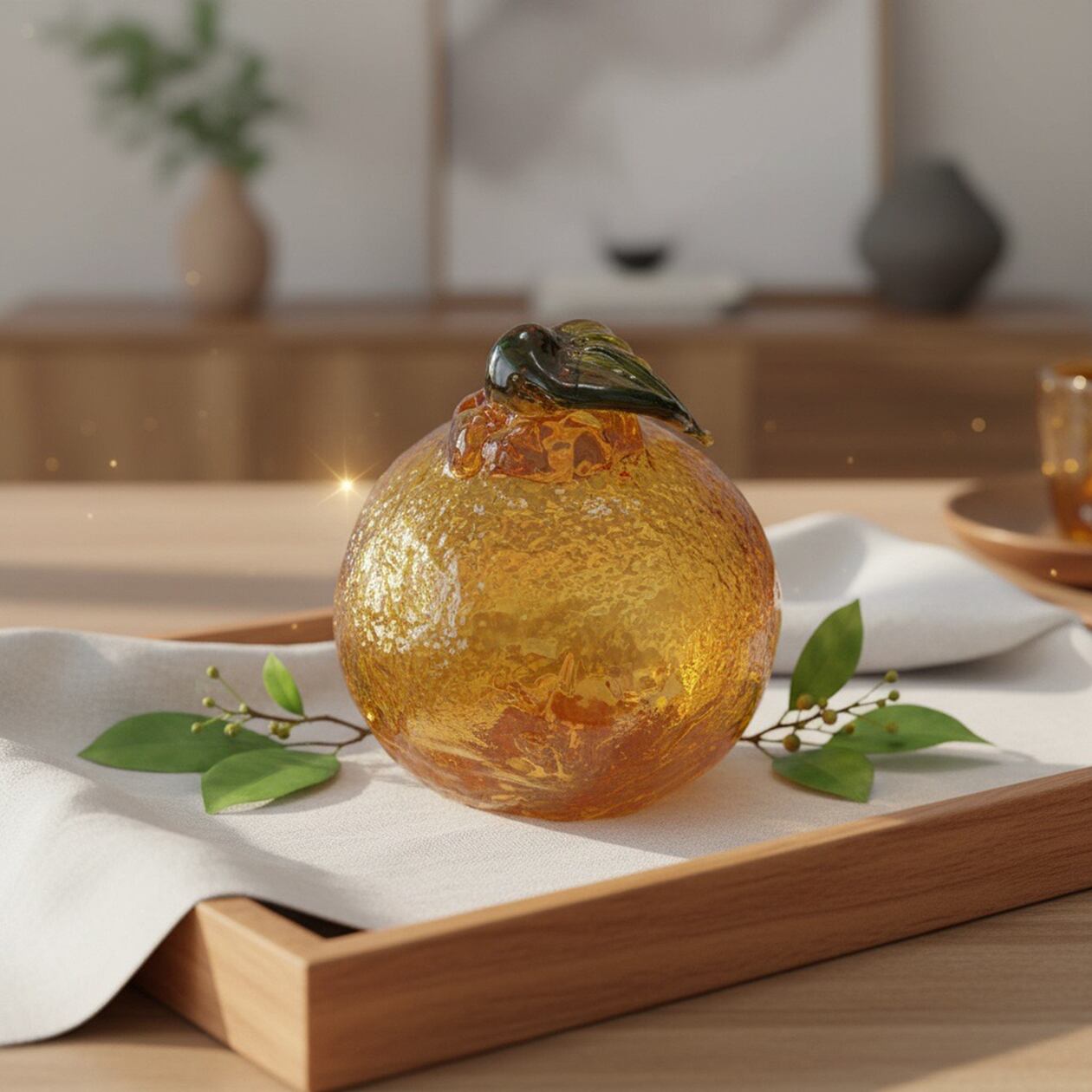 みかん様　もみの木　ガラスヴィンテージオーナメント みかん モチーフ フルーツインテリア ガラス製【efo13】 | ATELIER ECUDES