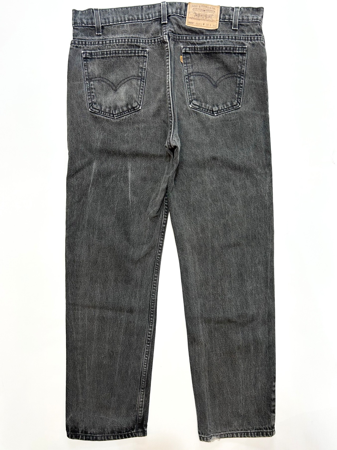 90s Levi’s 505 BLACK DENIM PANTS MADE IN USA Size W38L30→W37.5L30