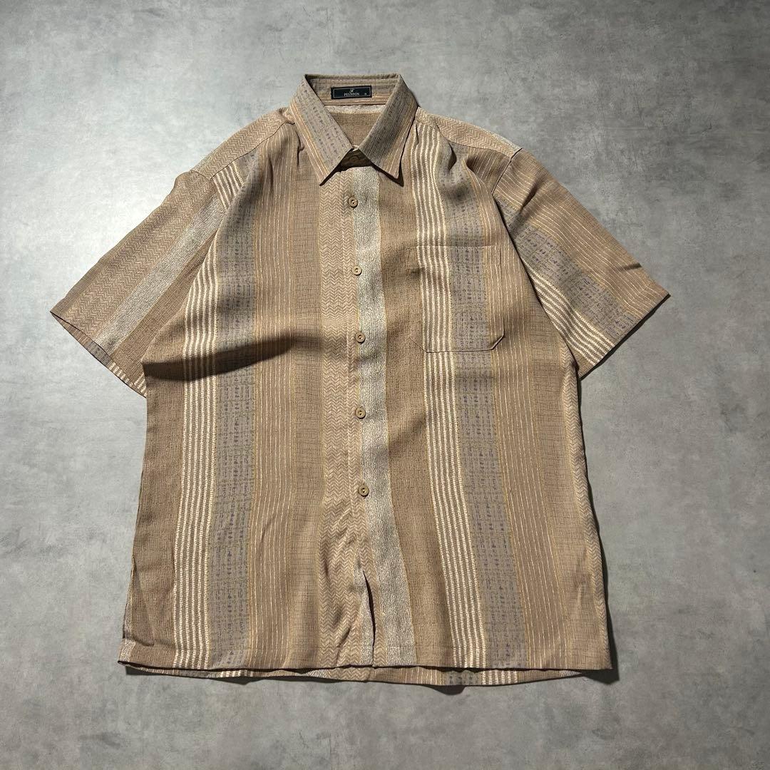 FEUSTON ヴィンテージ ストライプ マルタカラー ポロシャツ