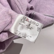 Crocodile クロコダイル ボーダー柄 ハーフジップ ニット調 プルオーバー M/ピンクパープル系 メンズ