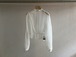 whowaht " CHIFFON BIG PUFF BLOUSE  " WHITE