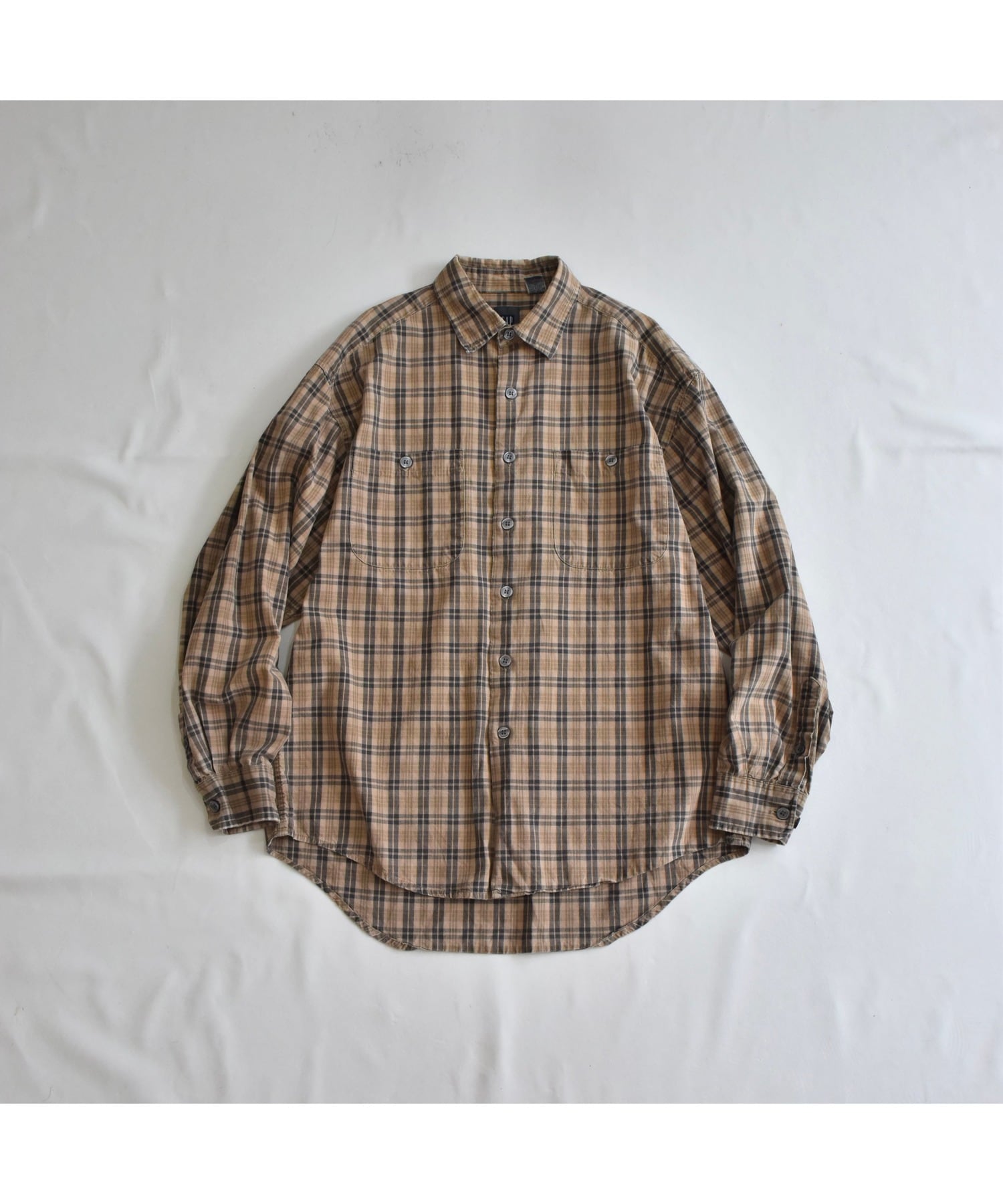 90's USA製 polo by Ralph Lauren ラガーシャツ グレー メンズM ラルフ