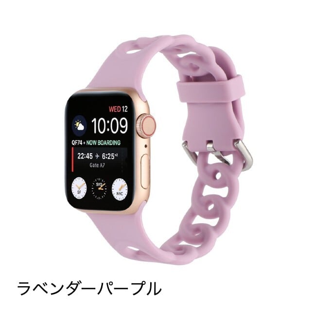 Apple Watch 42 44 45mm シリコンバンド ブラック