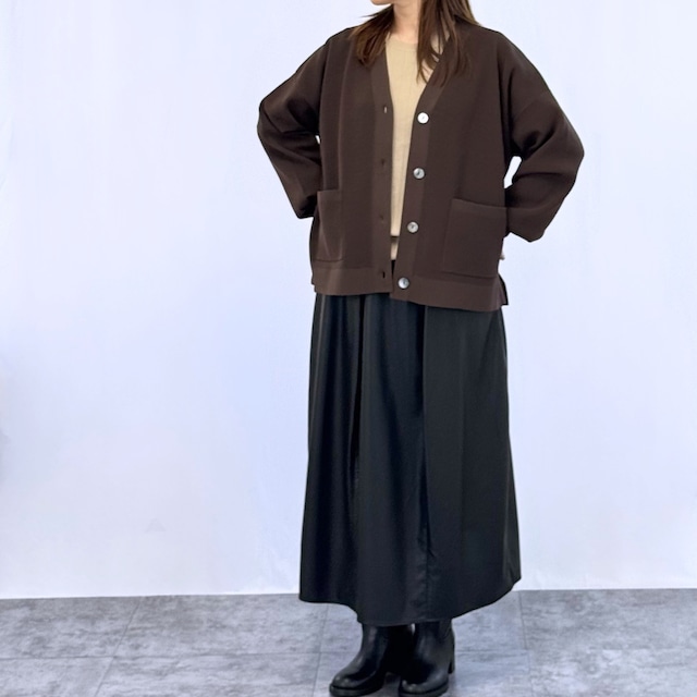 【lelill】ハイテクワッフルカーデ