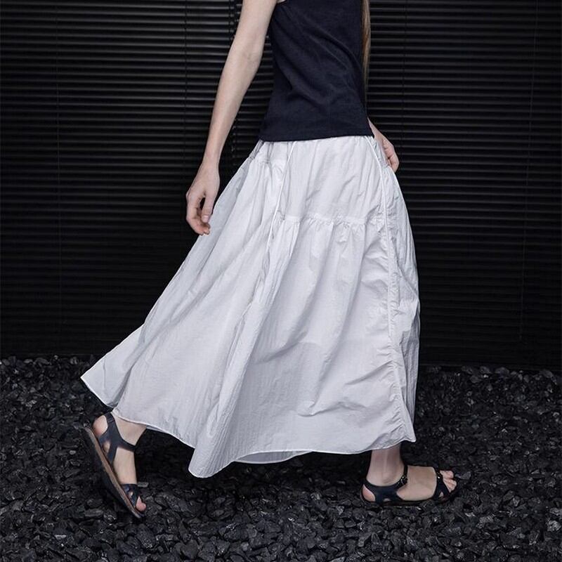 A-line Gathered Maxi Skirt W00432