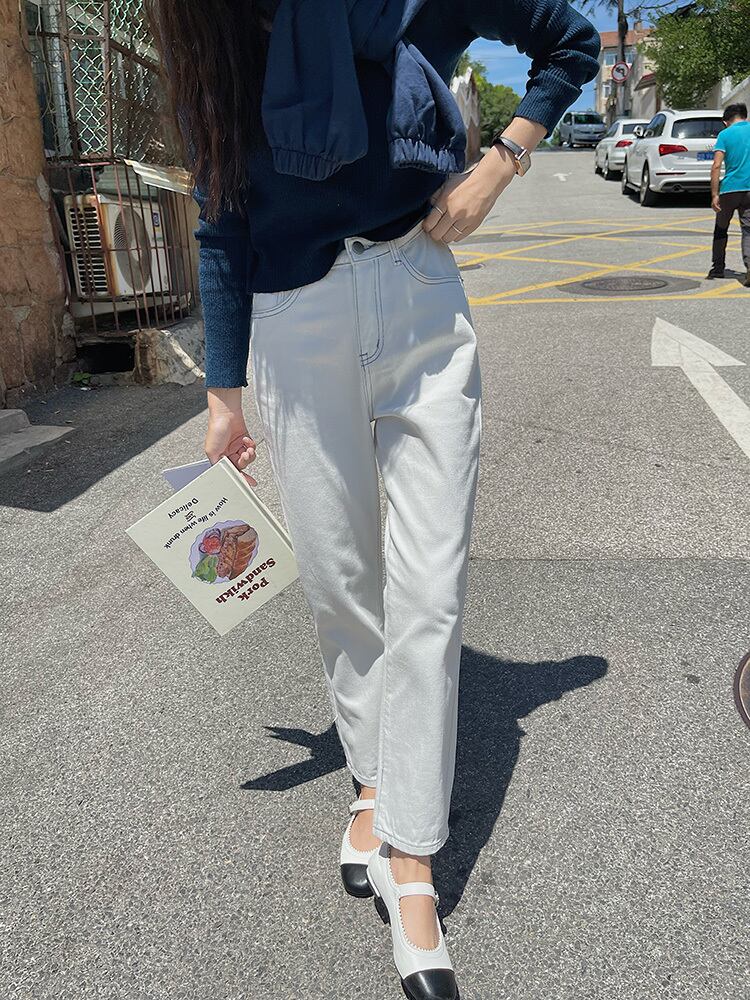 ジーンズ 薄手ウェストパンツ ビッグFスモールZ韓国30819930306