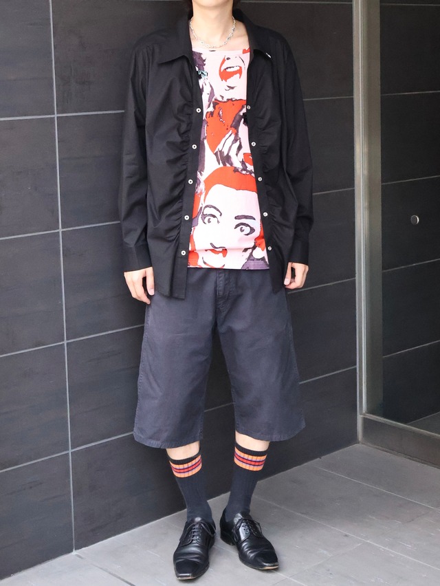 【valenza sports】gather design long sleeve shirt