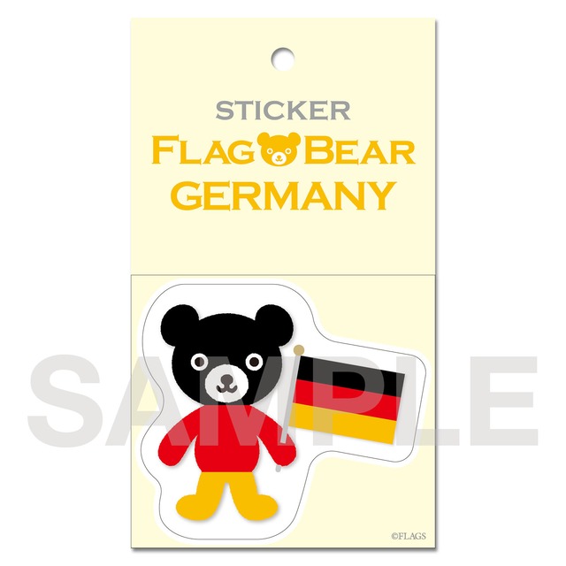 FLAG BEAR STICKER ＜GERMANY＞ ドイツ （大（L））